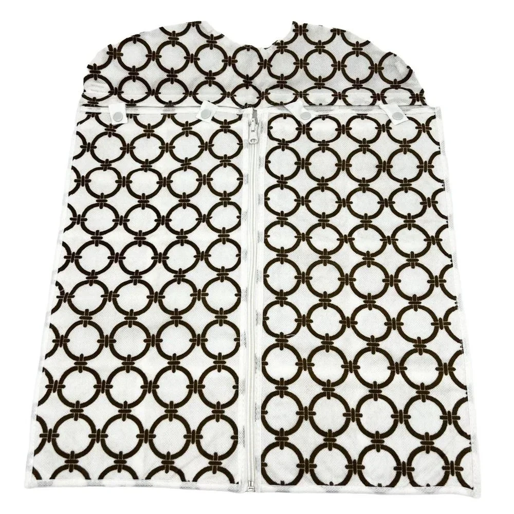 Joy Mangano Hanging Organizer White Brown Design Multiple Pockets Closets Jewels